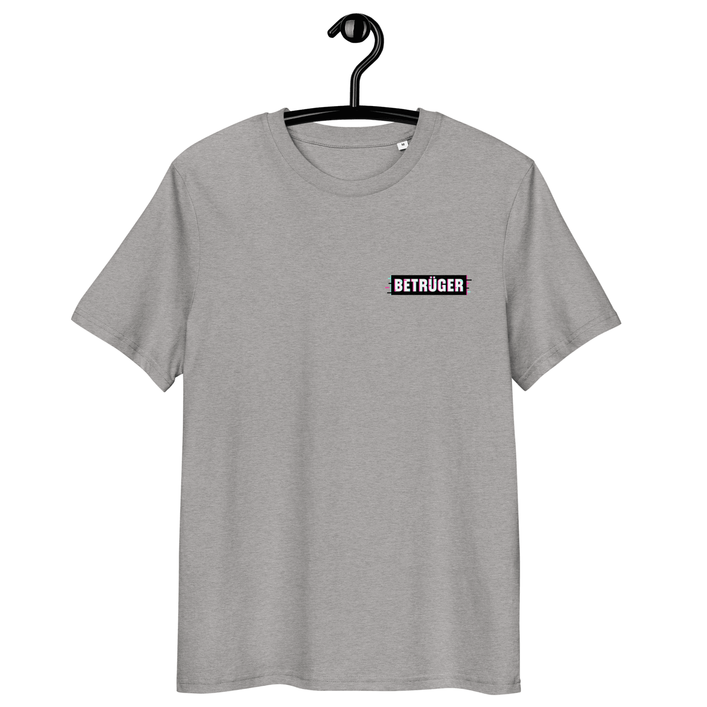Certification badges for OEKO-TEX, PETA, GOTS, OCS, and GRS on Anarcho Late Night organic cotton shirt product page