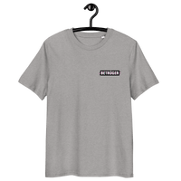 Certification badges for OEKO-TEX, PETA, GOTS, OCS, and GRS on Anarcho Late Night organic cotton shirt product page