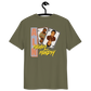 Back view of a khaki aln t-shirt.
