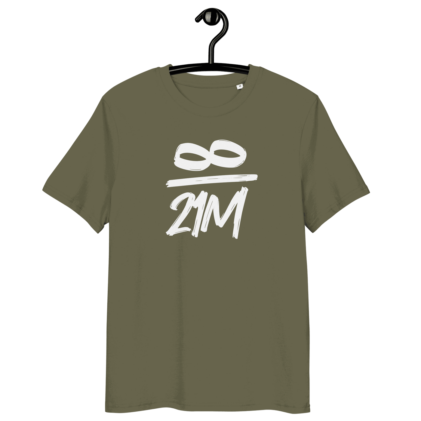 Eco-friendly 21 Million Bitcoin T-shirt with organic cotton and subtle infinity logo design