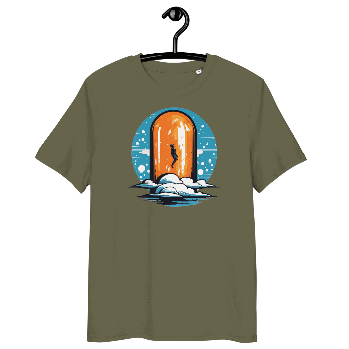 Orange Pill organic cotton Bitcoin t-shirt with OEKO-TEX, PETA, GOTS, OCS, and GRS certifications