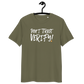 Front view of a khaki bitcoin t-shirt.