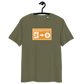 Front view of a khaki bitcoin t-shirt.