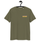 Front view of a khaki aln t-shirt.