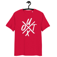 UTXO management certified organic cotton Bitcoin t-shirt with OEKO-TEX, PETA, GOTS, OCS, and GRS logos