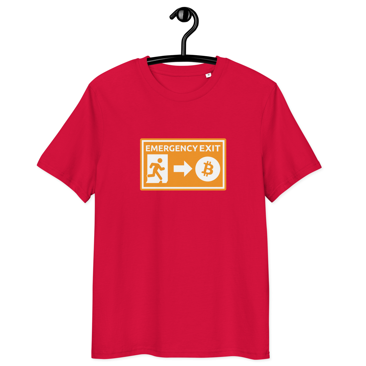 Emergency Exit | Bitcoin T-Shirt aus Bio-Baumwolle