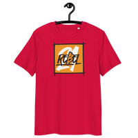 21 Rebel organic cotton bitcoin t-shirt with eco-friendly certification logos