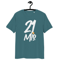 21 Million Bitcoin T-shirt made of certified organic cotton with eco-friendly and sustainable certifications