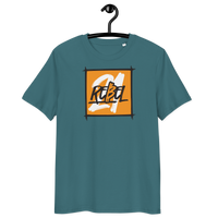 21 Rebel organic cotton bitcoin t-shirt with eco-friendly certification logos