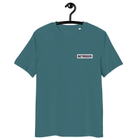 Certification logos for OEKO-TEX, PETA, GOTS, OCS, and GRS on Anarcho Late Night organic cotton shirt product page