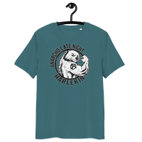 Anarcho Late Night organic cotton t-shirt with eco-friendly certification logos