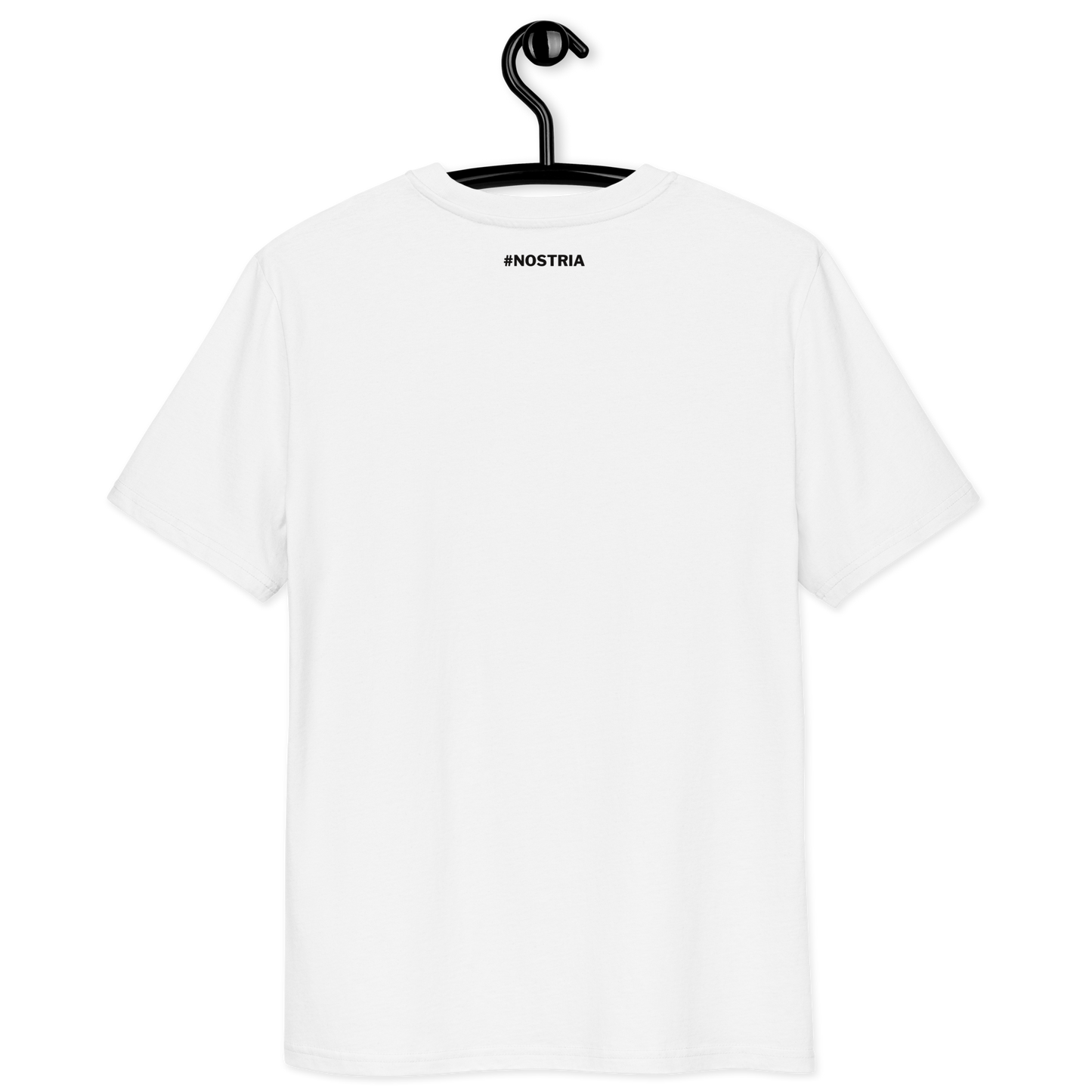 Back view of a white nostr DVM shirt.