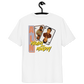 Back view of a white aln t-shirt.