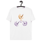 Front view of a white bitcoin shirt.