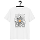 Front view of a white bitcoin t-shirt.