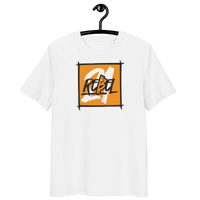 21 Rebel organic cotton bitcoin t-shirt with eco-friendly certification logos