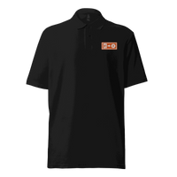 Emergency Exit Bitcoin polo shirt with ÖKO-TEX certification logo