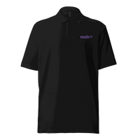 Nostr Pique Polo Shirt with OEKO-TEX certification promoting censorship-free communication