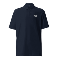 White Pique Bitcoin Few Polo Shirt with certification badge