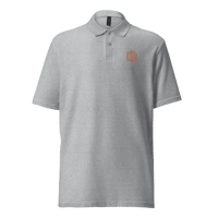 Circuit board design on a bitcoin polo shirt showcasing electronic hardware technology