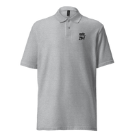 Infinity 21M Pique Bitcoin Polo Shirt showcasing sustainable OEKO-TEX certification and bitcoin 21 million limit design.