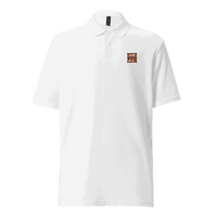 21 Rebel unisex bitcoin polo shirt with OEKO-TEX certification badge