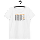 Front view of a white bitcoin shirt for women.