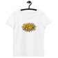 Front view of a white bitcoin shirt for women.