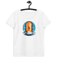 Front view of a white bitcoin shirt for women.